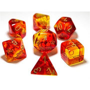 Gemini Polyhedral Orange-Red/yellow Luminary™ 7-Die Set