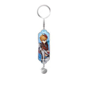 Genshin Impact Character Drawing Card Metal Keychain Tartaglia aka Childe