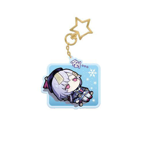Genshin Impact Q Version Sticker Series Acrylic Keychain Qiqi 9 cm