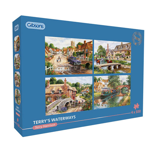Gibsons - Terrys Waterways - 4 x 500 Piece Jigsaw Puzzle