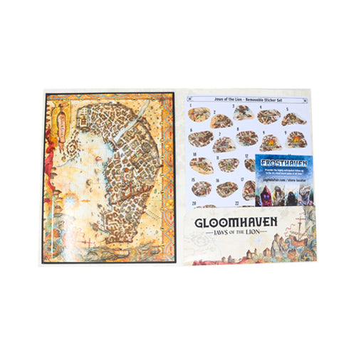 Gloomhaven: Jaws of the Lion - Removable Sticker Set & Map