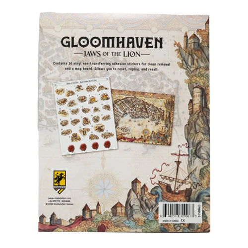 Gloomhaven: Jaws of the Lion - Removable Sticker Set & Map