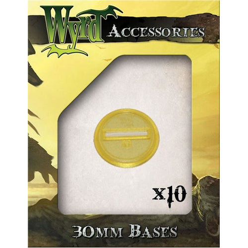 Gold 30mm Translucent Bases - 10 Pack