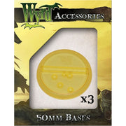 Gold 50mm Translucent Bases - 3 Pack