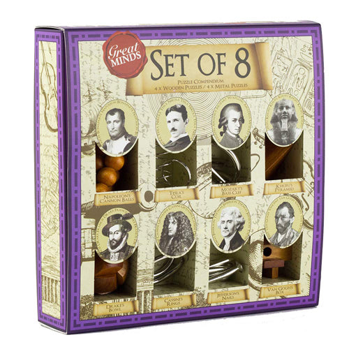 Great Minds Brain Teaser Puzzle Set - 8