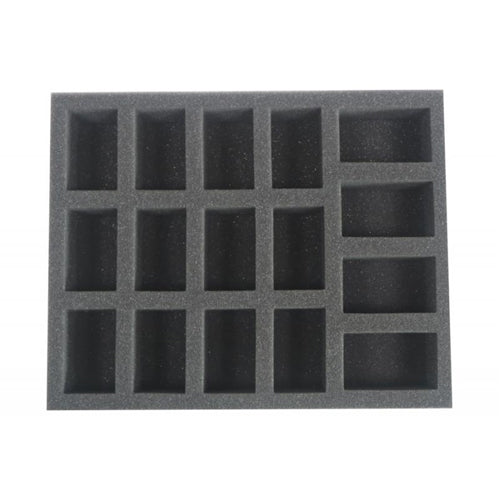 Hafl-sized foam tray for 16 miniatures na 32 mm bases