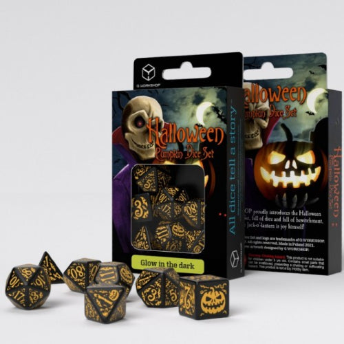 Halloween Pumpkin – Jack O'Lantern Dice Set (7)