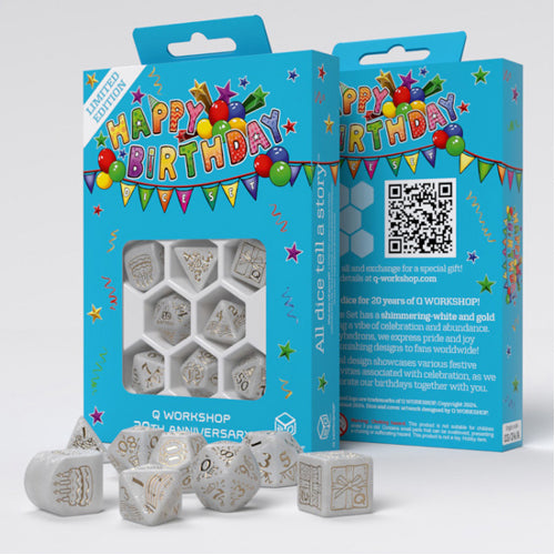 Happy Birthday Dice Set - Q Workshop 20 Years Anniversary