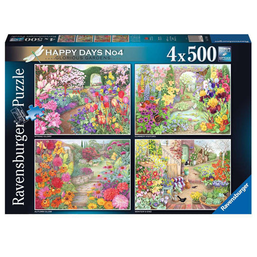 Happy Days No 5 Glorious Gardens (4x 500 pieces)