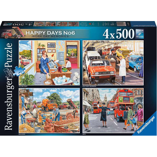 Happy Days No 6, Work Day Memories 4x 500pc