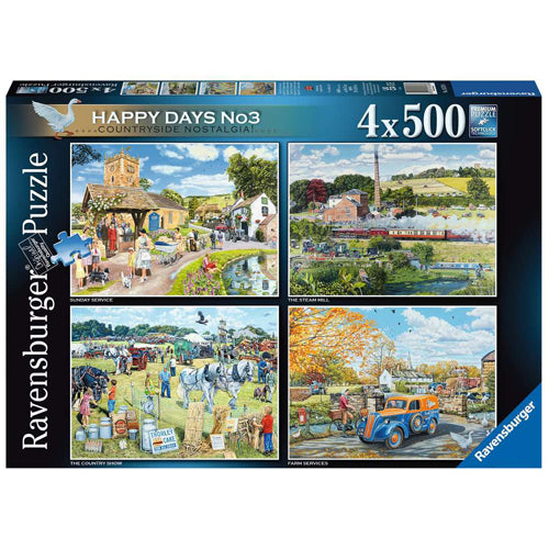 Happy Days No. 3 - Countryside Nostalgia Puzzle (4 x 500 pieces)