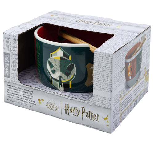 Harry Potter Golden Magic Young Adult Dolomite Ramen Bowl with Chopsticks in Giftbox
