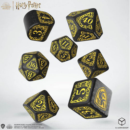 Harry Potter Hufflepuff Modern Dice - Black