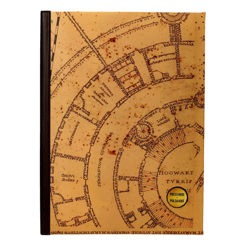 Harry Potter Notebook with Light Marauder's Map