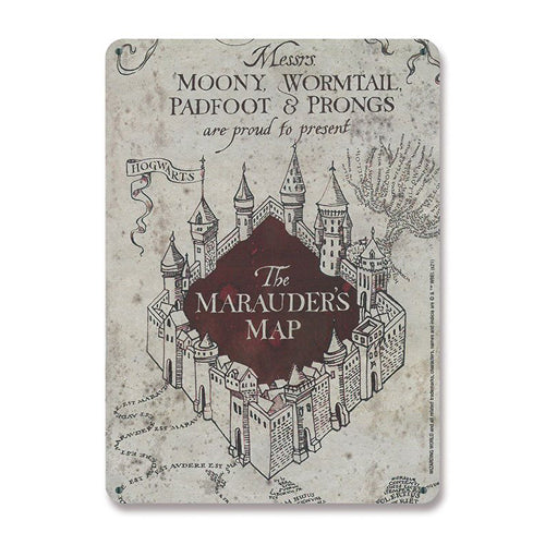 Harry Potter Tin Sign Marauders Map 15 x 21 cm