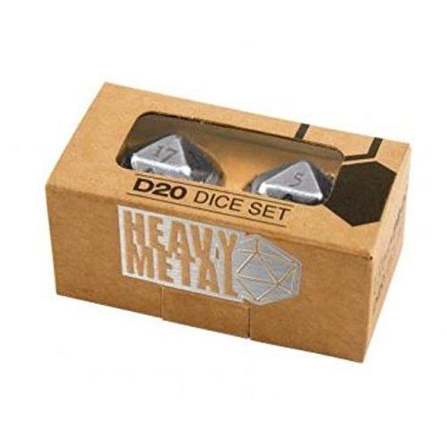 Heavy Metal D20 Dice Set - Chrome