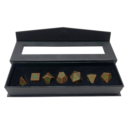 Heavy Metal Feywild Copper and Green RPG Dice Set for Dungeons & Dragons