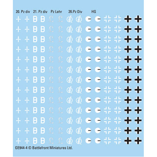 Heer Panzer Decals (Mid & Late)