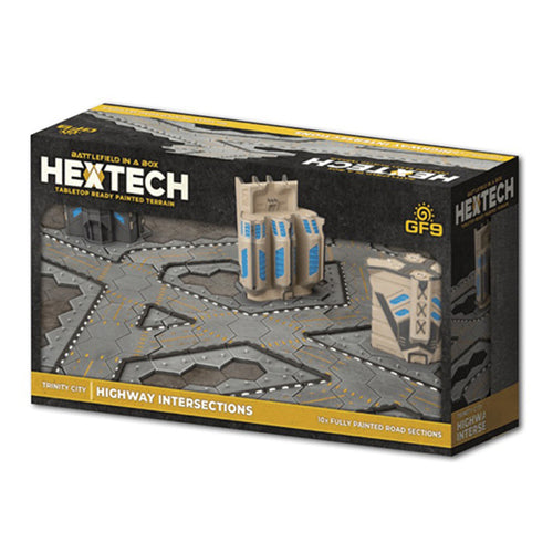 Hextech Tabletop Ready Painted Terrain: Trinity City - Highways Intersections