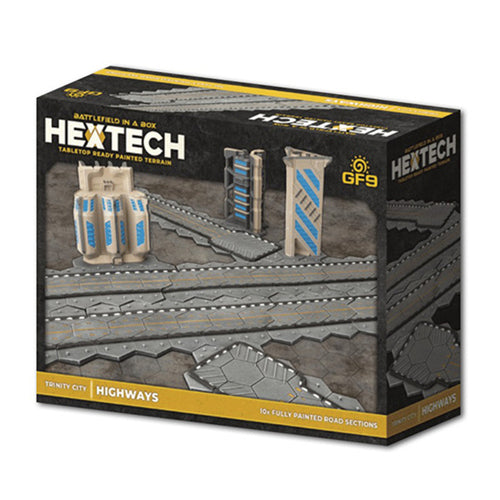 Hextech Tabletop Ready Painted Terrain: Trinity City - Highways