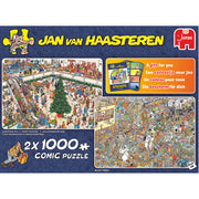 Jan Van Haasteren: Holiday Shopping 2 in 1 Jigsaw Puzzle (2 X 1000 piece puzzles)