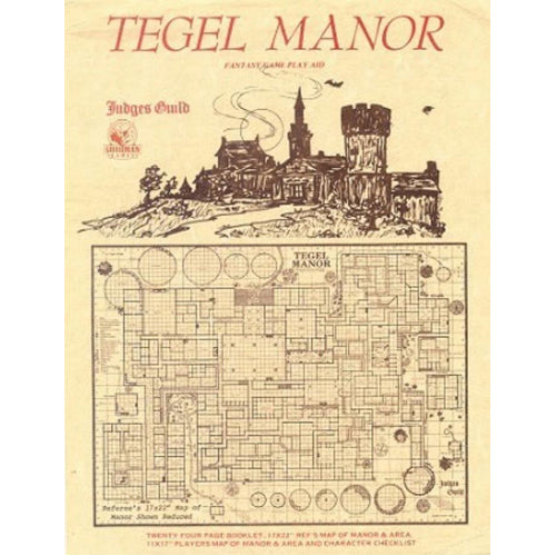 Judges Guild Classic Reprint: Tegel Manor (1e Adventure With Maps)