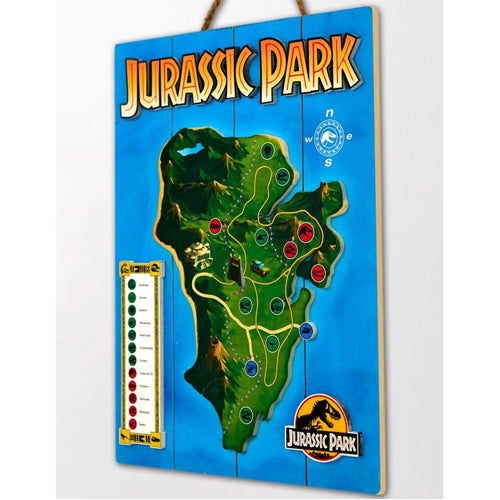 Jurrassic Park Park Map WoodArts 3D Print