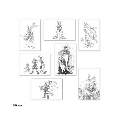 Kingdom Hearts Postcard Set A Illustrated By Tetsuya Nomura