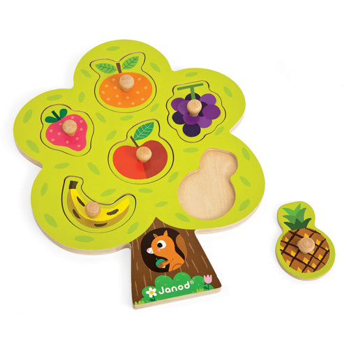 Knob Puzzle Fruit Tree 6 Pieces Children's Jigsaw Puzzle