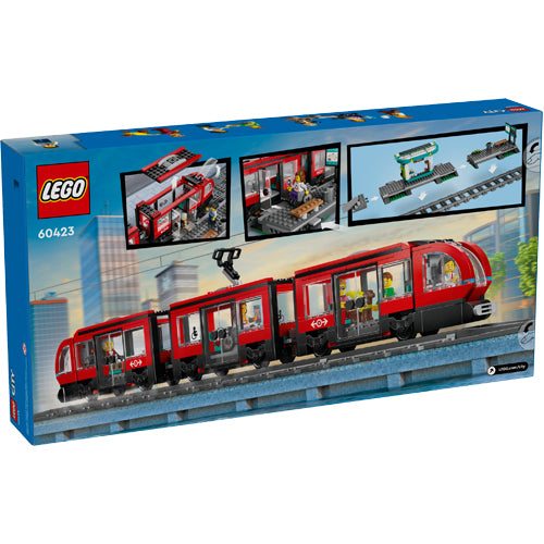 LEGO 60423 City Trains Downtown Streetcar and Station