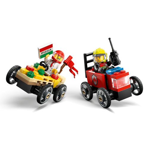 LEGO City 60458 Pizza vs. Fire Truck Race Car Pack