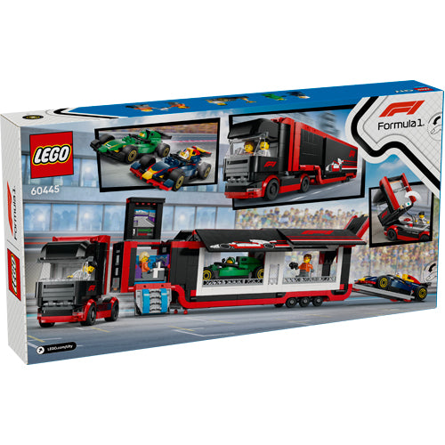 LEGO F1 60445 Truck with RB20 & AMR24 Cars