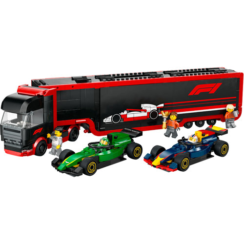 LEGO F1 60445 Truck with RB20 & AMR24 Cars