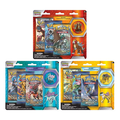 Legendary Beasts Collector's Pin 3-Pack Blister: Pokemon TCG - One Supplied