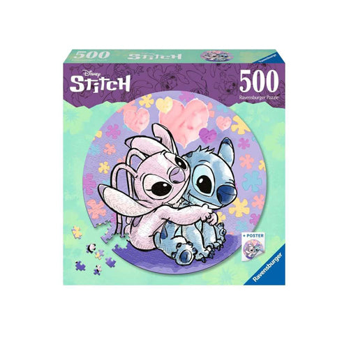 Lilo & Stitch Round Jigsaw Puzzle Stitch (500 pieces)