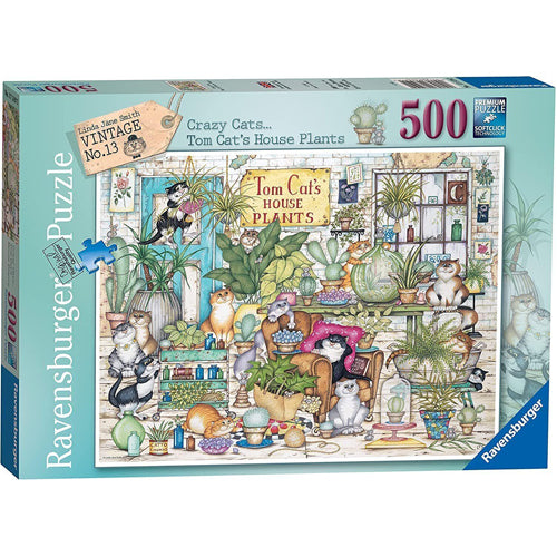 Linda Jane Smith, Crazy Cats - Tom Cat’s House Plants, 500pc