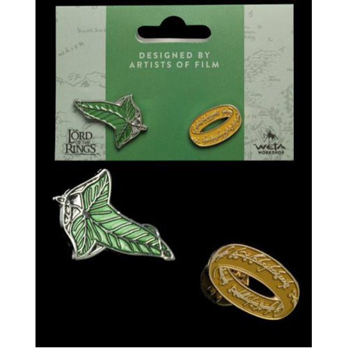 Lord of the Rings Collectors Pins 2-Pack Elfen Leaf & One Ring