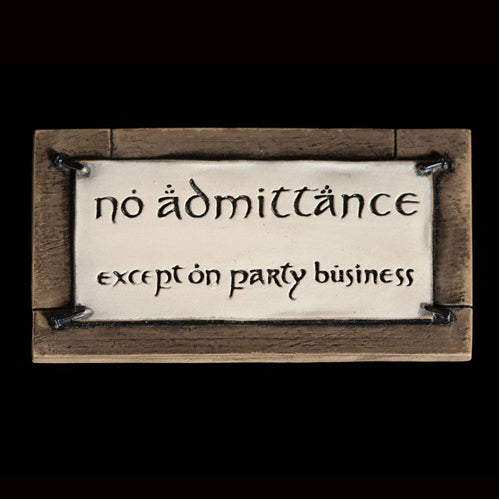 Lord of the Rings Magnet No Admittance