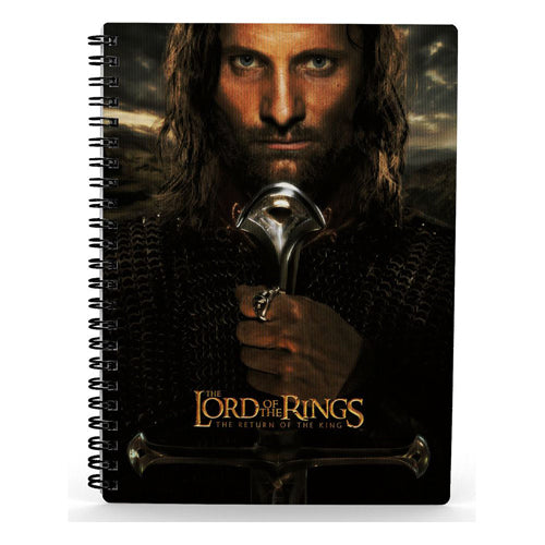 Lord of the Rings Notebook with 3D-Effect Aragorn