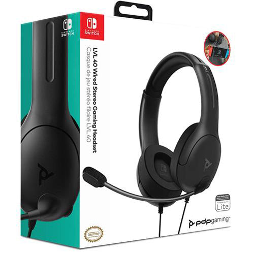Lvl 40 Black Headset - Nintendo Switch