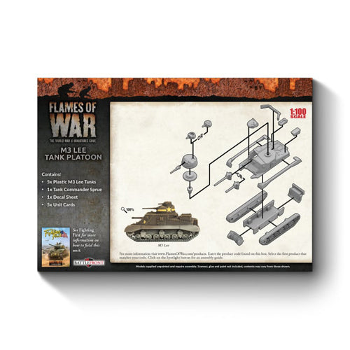 M3 Lee Tank Platoon (Mid War x5 Tanks Plastic)