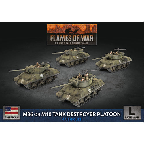 M36 and M10 Tank Destroyer Platoon (x4 Plastic)