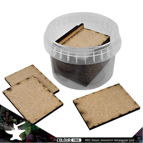 MDF Bases - 60x40mm Rectangular (20)