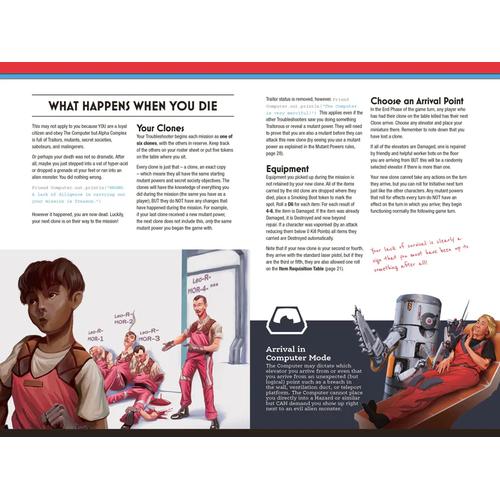 Paranoia Five Clones from Alpha Complex Book