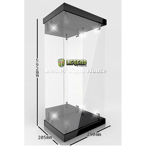 Master Light House Acrylic Display Case with Lighting for 1/4 Action Figures (black)