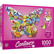 Masterpieces Puzzle: Contours Shaped Butterfly Shape Puzzle - 1000 pieces