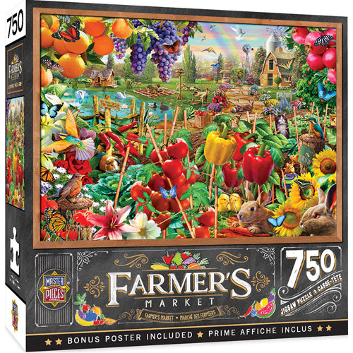 Masterpieces Puzzle: Farmers Market A Plentiful Season Puzzle - 750 pieces