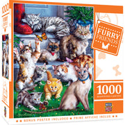 Masterpieces Puzzle: Furry Friends Butterfly Chasers Puzzle - 1000 pieces