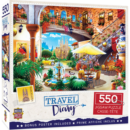 Masterpieces Puzzle: Travel Diary Barcelona Puzzle - 550 pieces