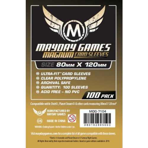 Mayday Premium 50 Clear Mini American Card Sleeves 41 x 63mm
